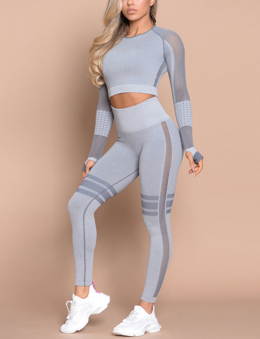 Women's Light Long-sleeved Round Neck Sports Suit